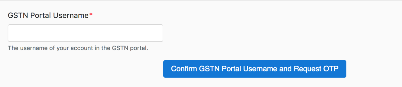 GST Portal login page