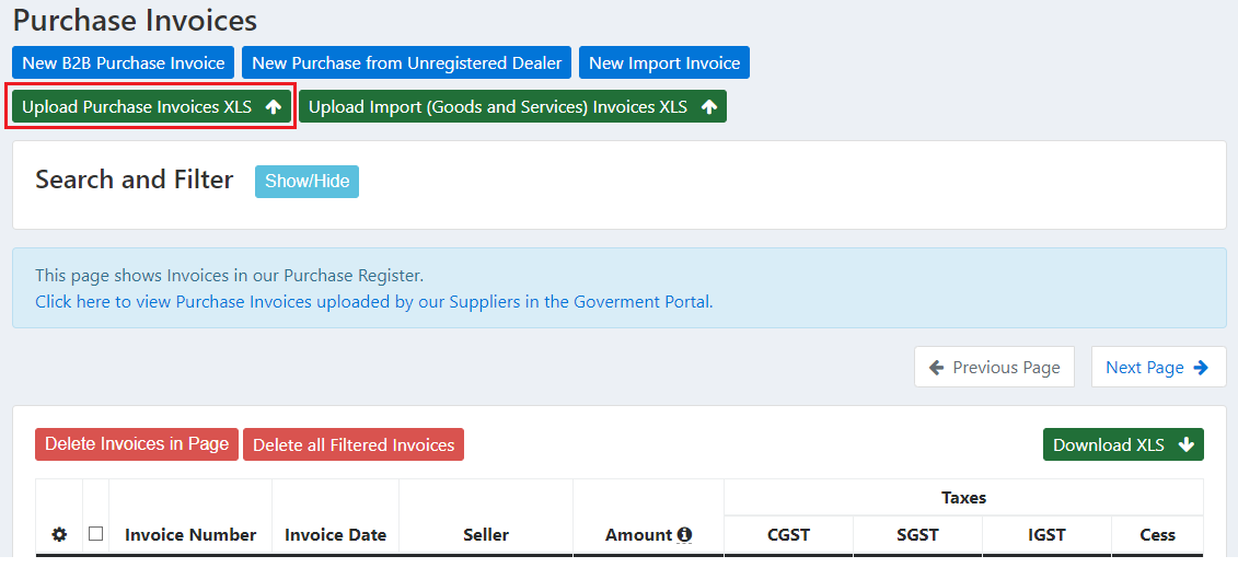 Upload invoice into GSTZen