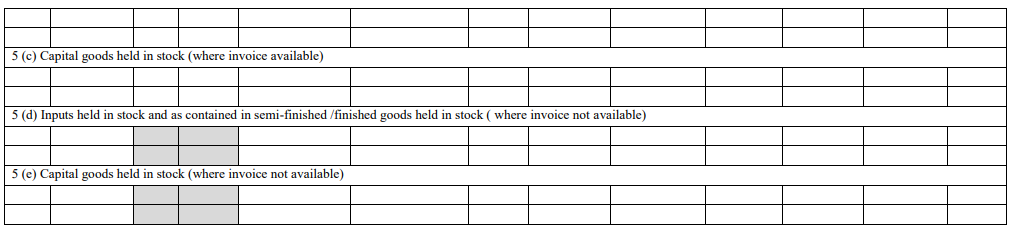 GST ITC-3 Table-5b