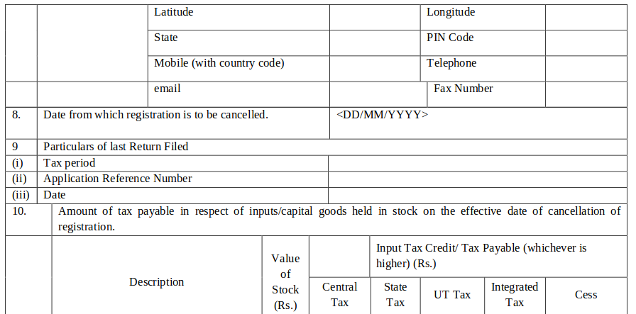 Form GST REG-16