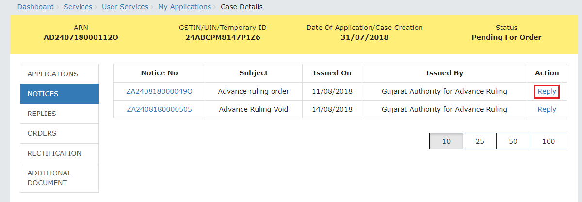 User Manual – Filing an application (FORM GST ARA-01) - GSTZen