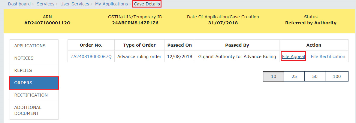 User Manual – Filing an application (FORM GST ARA-01) - GSTZen