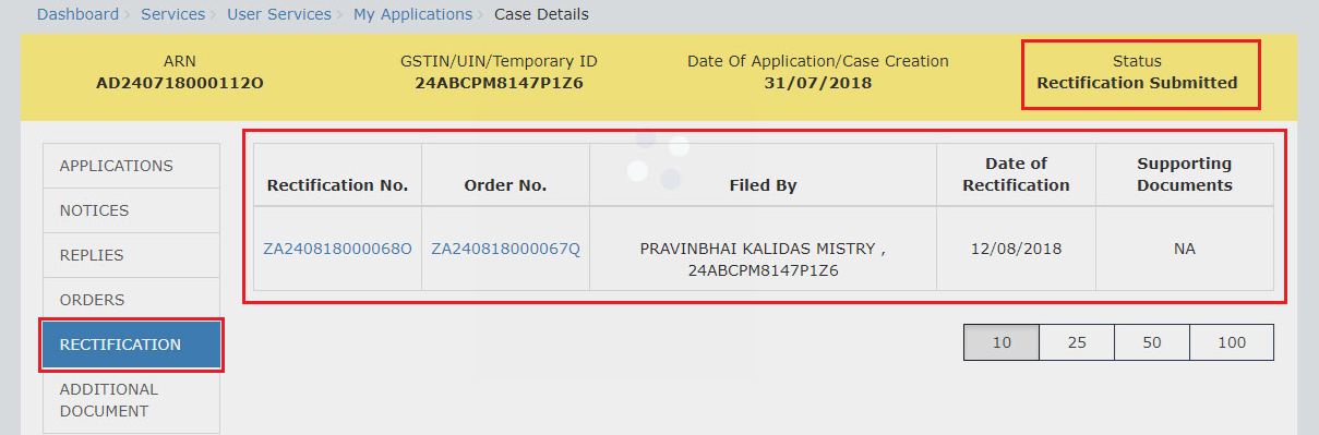 User Manual – Filing an application (FORM GST ARA-01) - GSTZen