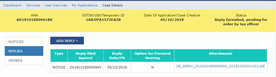 User Manual – Filing reply in FORM GST ASMT-11 to the notice issued for ...