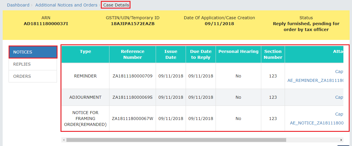 Select Notices