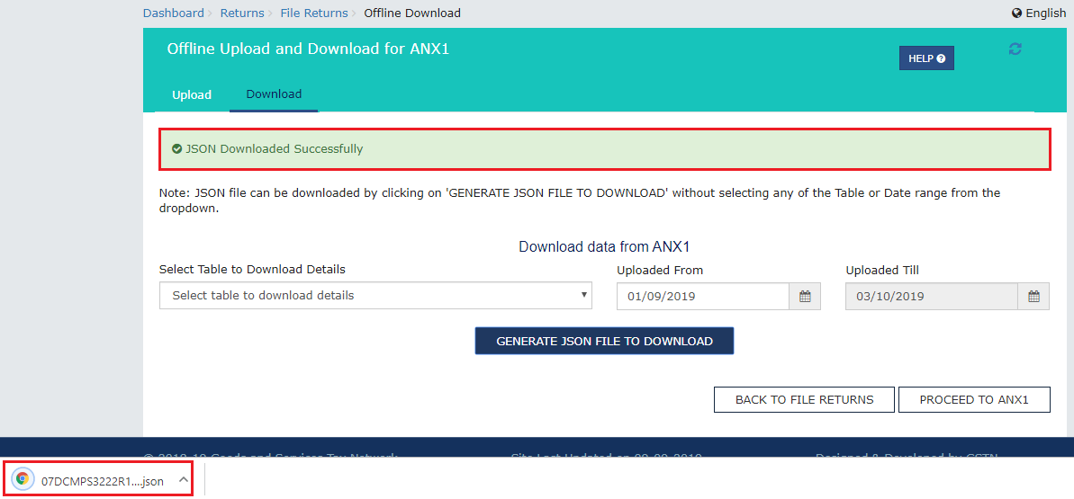 download json file