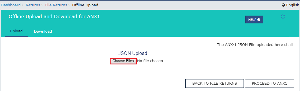 Upload ANX 1 JSON