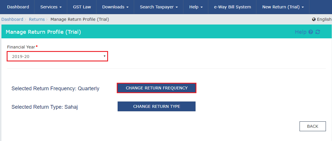 Choose Return Frequency