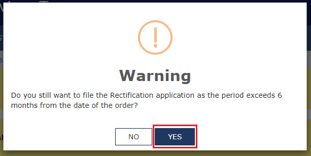 Click YES to continue