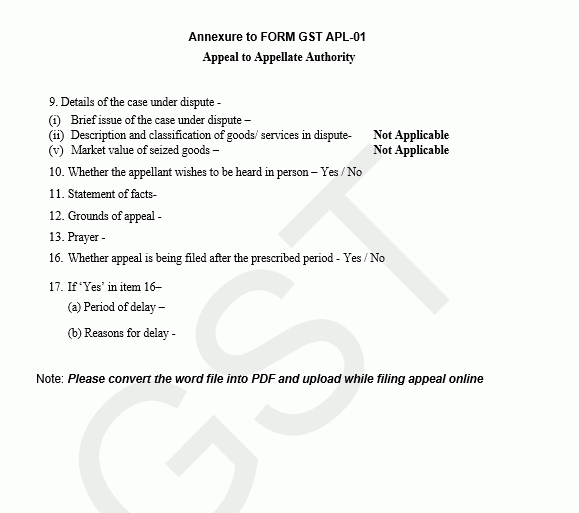 Form GST APL -01