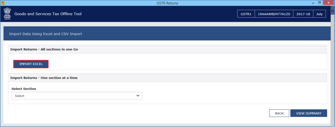 Click Import Excel