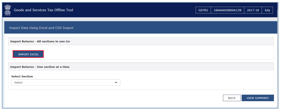 Click Import Excel