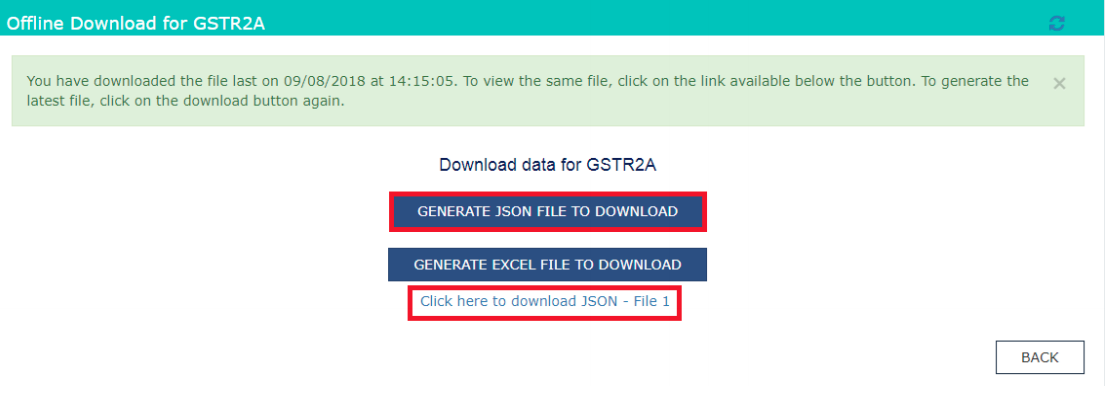 Click Generate JSON file to download