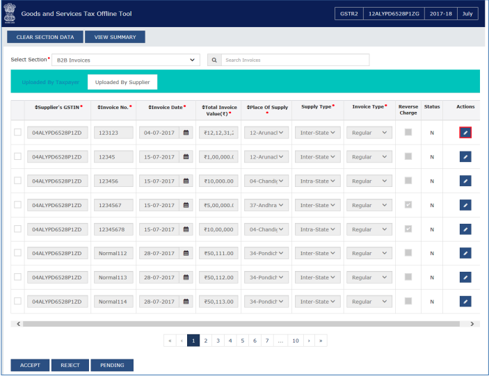 Modify Invoices Details