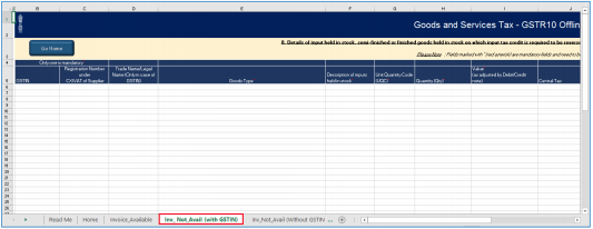 Invoice number and invoice date columns