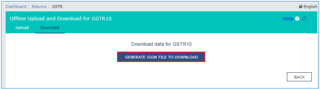 Click Generate JSON to Download