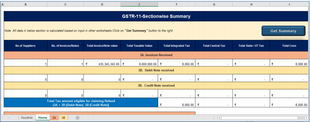 Summary is displayed