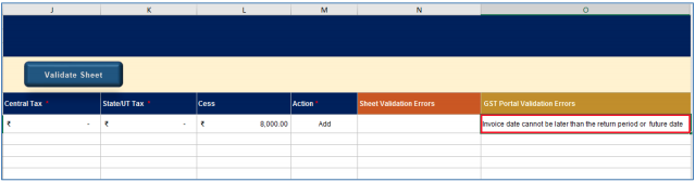 GST Portal Validation Errors