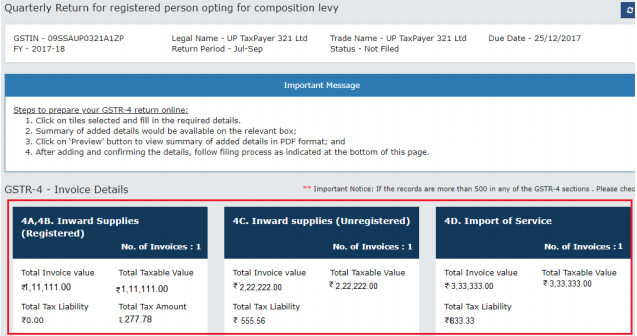 The details entered would be populated