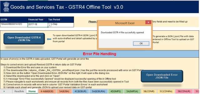 Select downloaded JSON file