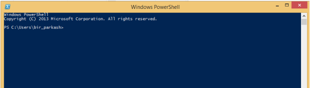 Window PowerShell opens