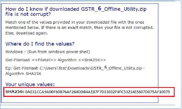 Compare the hash value