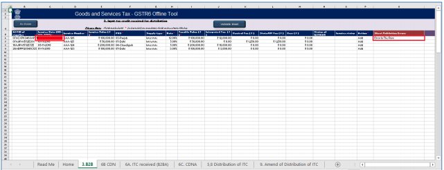 Sheet validate error