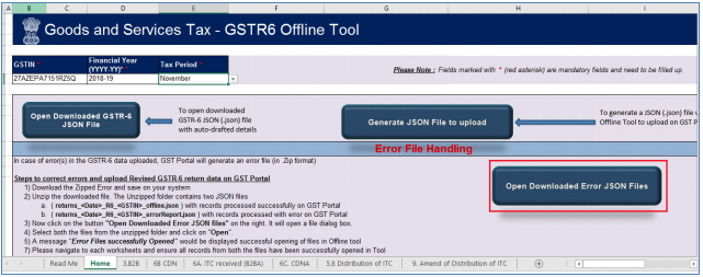 Click Open Downloaded Error JSON Files