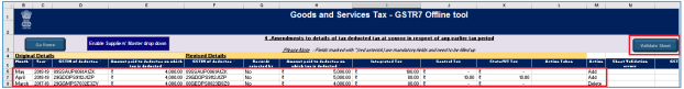 Enter details in Columns