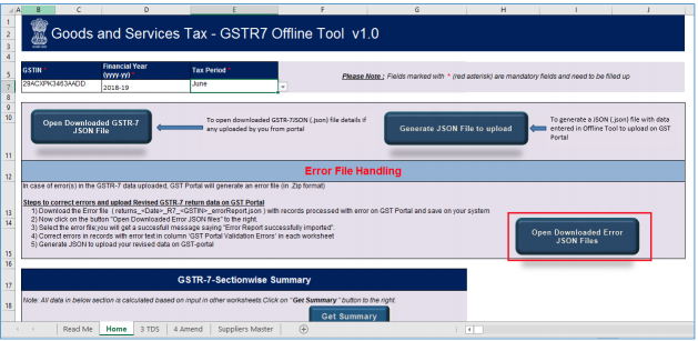 Click Open download error JSON file