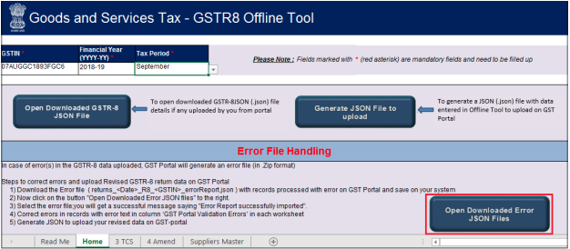 Click open downloaded error JSON file