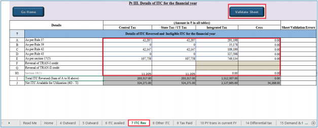 click validatesheet