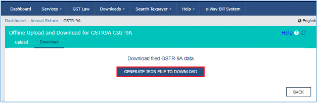 Click Generate JSON file to download