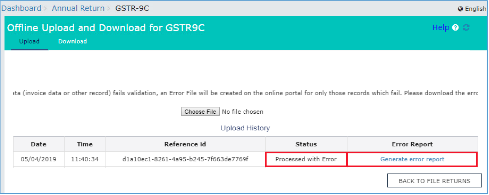 Initiate Filing of Form GSTR-9C