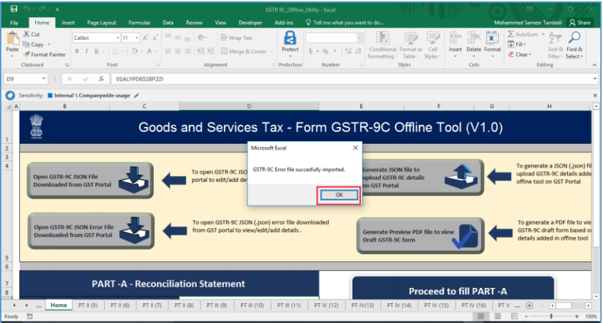 Excel workbook