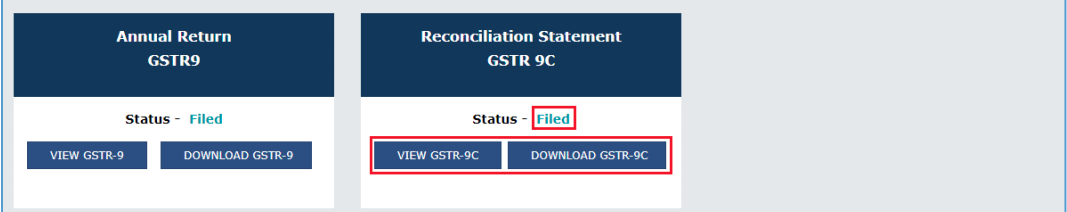 Click view GSTR-9C