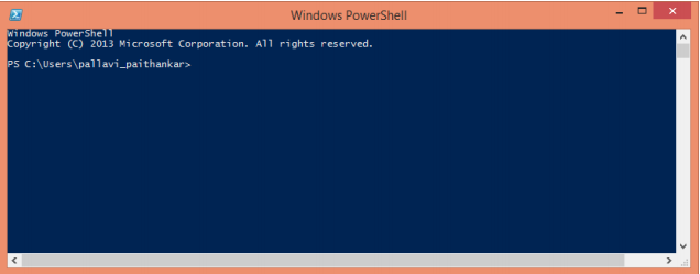 Window PowerShell opens