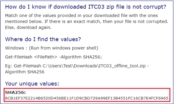 Compare the Hash value