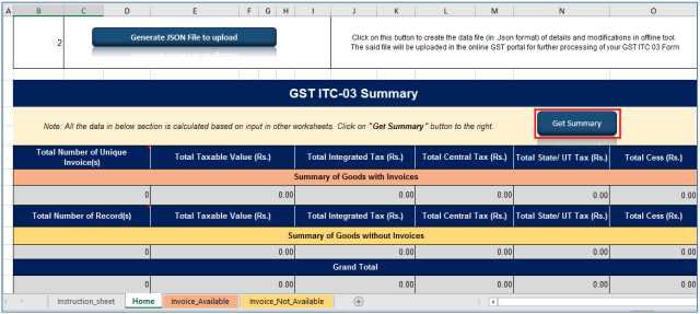 Click Get Summary