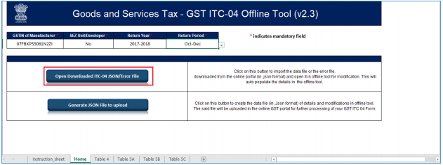 Click Open download ITC-4 JSON/error file