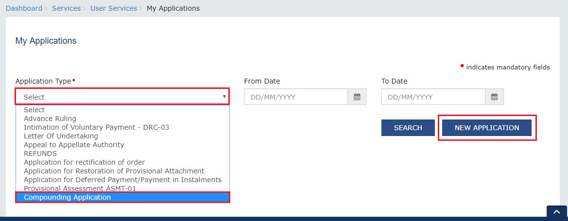 User Manual – Filing Application for Compounding of Offence (FORM GST ...