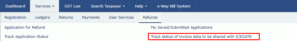 Track status of invoice data