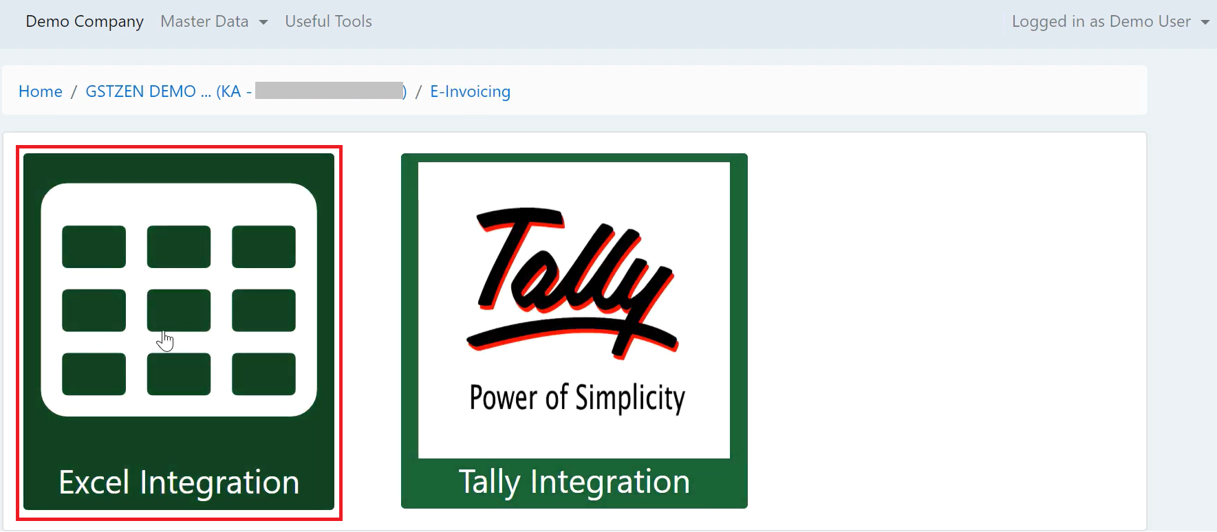 E-Invoice Excel Integration