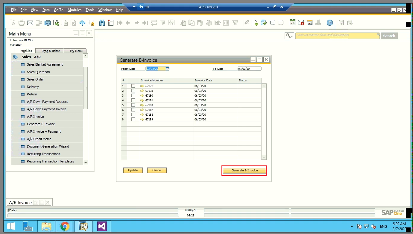 e-Invoice in SAP Business One – GSTZen Live Demo