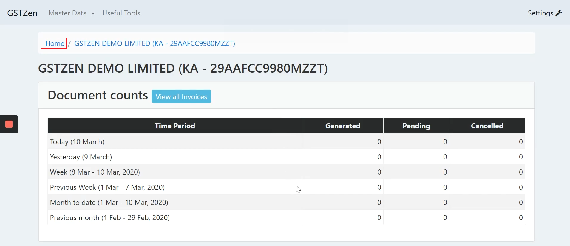 Database connector-Dashboard tab