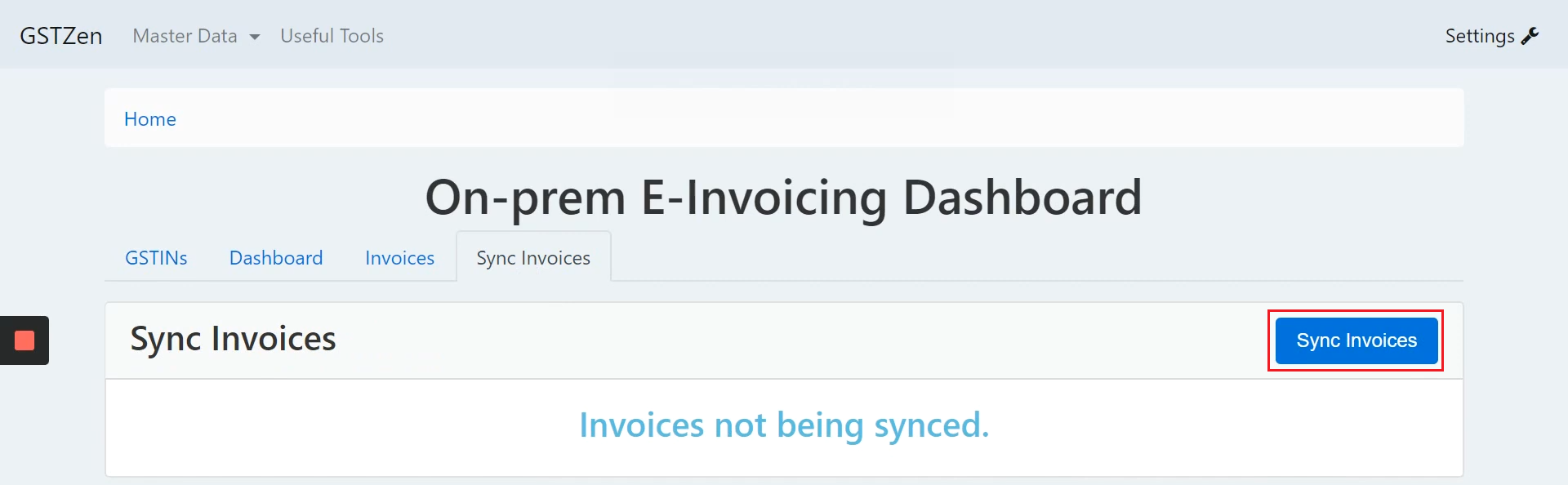 Database connector-Sync invoices