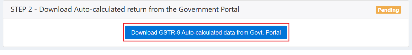 Download Auto-calculated return from the Government Portal