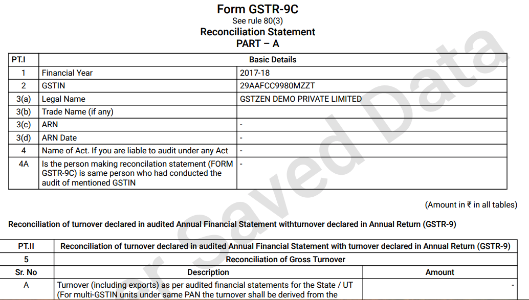 GSTR-9C Form