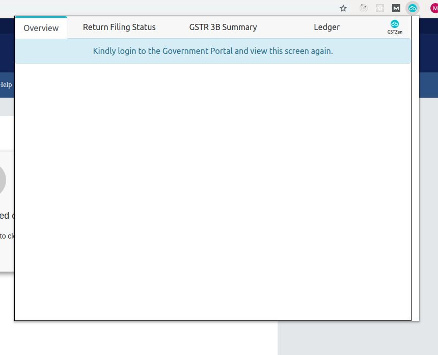 Not logged into GST portal
