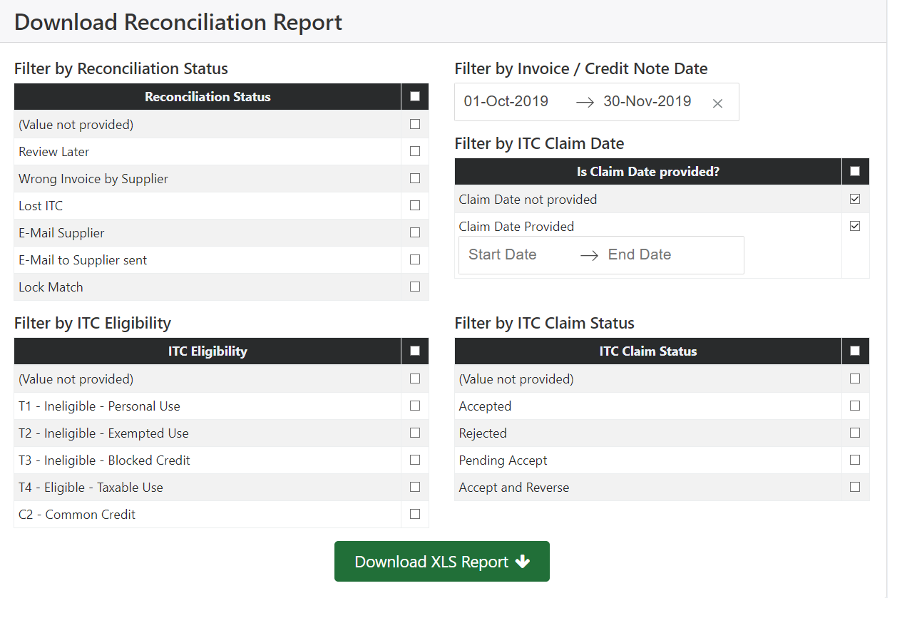 GSTIN Purchase Reconciliation Dashboard